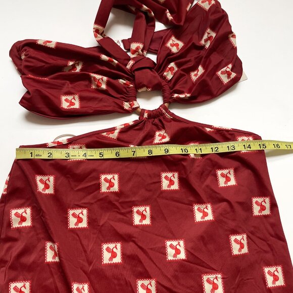 Johanna Ortiz Quechua Maxi Dress Andean Wine Ruby Cerise Size Large NEW NWT - Picture 11 of 15